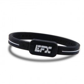 EFX Silicone Ultra Wristband – Black with White Accents – 7 Inch