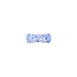 8 Gauge Light Blue Acrylic Glitter Saddle Plug