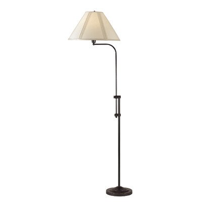 Pharmacy 3-Way Floor Lamp w Adjustable Pole in Dark Bronze On Sale