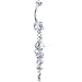 Handcrafted Austrian Crystal Sterling Icicle Drop Belly Ring