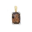 14k Gold, Diamond & Smoky Quartz Pendant (0.01ctw)