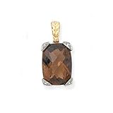 14k Gold, Diamond & Smoky Quartz Pendant (0.01ctw)