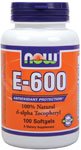 E-600 by NOW Foods - Vitamins (600 IU - 100 Softgels)
