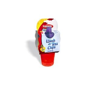 6 PACK WASH OR TOSS CUPS 6oz BY PLAYSKOOL