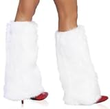 Halloween Christmas Accessories White Faux Fur Furry Boot Covers Winter Eskimo Party Costume Accessory