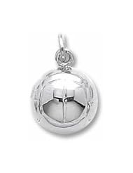 Rembrandt Charms, Volleyball Charm in Solid Sterling Silver or Gold
