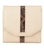 Leather Faux Snakeskin Trim Purse