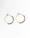 Coldwater Creek Half bead hoop Purple earrings title=