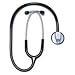 Zinc alloy single-sided chestpiece with dual-frequency diaphragm. Specially designed membrane lock, within the chestpiece, alters the diaphragm to achieve dual-frequency. Hold the chestpiece to achieve low frequency response (similar to dual-sided bell chestpiece). Apply firm pressure to achieve high-frequency diaphragm response. Comfortable, non-chill ring. Lightweight, stainless steel binaurals with internal spring. 22" latex-free Y-tubing. Deluxe eartips. Lifetime Warranty.