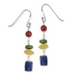 .925 Silver & Multi-Stone Dangle Earrings