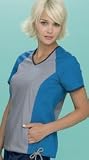 Landau Tri-Tone Scrub Top
