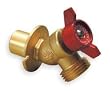 Industrial Grade 1APY6 Sillcock, Quarter Turn, Brass, 1/2 In