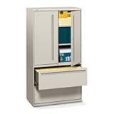 HON 795LSP - 700 Series Lateral File w/Storage Cabinet, 42w x 19-1/4d, Black