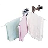 Swinging Towel Bars, White & Chrome