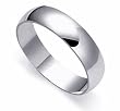 5 MM 10 KT White Gold Comfort Fit 10K Wedding Band Ring