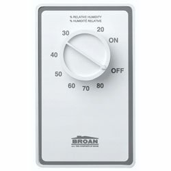 Broan DH100W Dehumidistat 24V/120V fan control