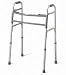 ^Deluxe Bariatric Walker - Extra-Wide Two-Button Walker With-OUT Wheels