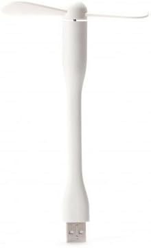 Portable Flexible USB Mini Fan USB Fan for Power Bank, Notebook, Laptop, Computer, Power-saving (White)