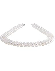 Freshwater Pearl Double Strand Necklace 7-8mm with a 14kt white gold clasp