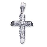 Sterling Silver Antiqued Cross Pendant QC4505