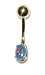 Genuine Opal Triplette 14 karat Gold Belly Button Ring