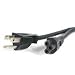 Power Cables - 6FT 3-SLOT Laptop Power Cable .