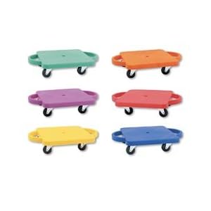 Champion Sports Multi-Colored Standard Scooter Board With Handles - Set of 6 by 