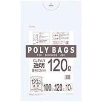 ポリ袋　(ゴミ袋)　120L　10枚入　透明