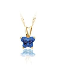 Butterfly CZ Birthstone Pendant or Necklace Pendant with Box R41704 SEPTEMBER