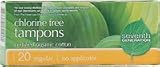 Health & Personal Care : Seventh Generation Chlorine Free Organic Cotton Tampons Regular Digital - 20 Tampons