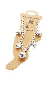 Diamond & Heart Dangle Anklet - Dangle New Port Anklet