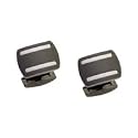 Men's Hematite Cuff Links in Black Stainless Steel