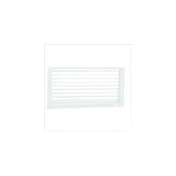 ATLANTI GSF 200X100 - Grille en aluminium blanc simple deflexion.