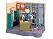 Simpsons Police Station w/ Officer Eddie, Prison Sideshow Bob, Officer Lou, Busted Krusty the Clown, Officer Marge [lot of 5]