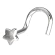 Solid 14KT White Gold STAR Nose Ring
