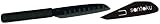 Zuny - ZNY-CCSKNN - Couteau Chef Santoku - Lame: 15 cm - Lame Céramique Noire / Manche Silicone Noir