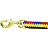 PARTRADE 249015 POLYPROPYLENE HORSE LEAD 5/8x9'- YELLOW/PURPLE/RASPBERRY