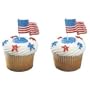 American Flag Cupcake Picks - 12ct