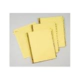Laminated Tab Dividers, Gold Reinforced, Tab Titles 1 31, 11 x 8 1/2, 31/Set (AVEC21331)