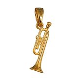 1001 Bijoux - Pendentif trompette plaqu� or
