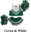 Green & White Cheer Outfit fits 7"-8" Stuffed Animals like WebkinzL'il Kinz, Beanie Babies and Teenie Teddies
