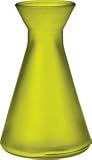 Chartreuse Green Frosted Glass Vase (cone design)