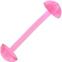 Flexi Pink NO-C-UM Barbell Tongue Ring