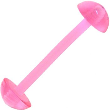 Flexi Pink NO C UM Barbell Tongue Ring
