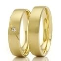 Eheringe Trauringe Gold 585 Gelbgold mit Brillant (Paarpreis)