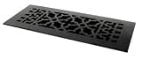 GR6BG - 10 x 4 Black Iron Grille - Acorn