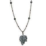 Green Crysanthemum Leaf Swarovski Crystal Pearl Gold Plate Necklace 21naZUtTYfL. SL160 Green Crysanthemum Leaf Swarovski Crystal Pearl Gold Plate Necklace