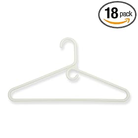 Honey-Can-Do HNG-01178 Super Heavyweight Hangers, White, 18-Pack