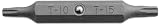 Megapro TDT10-15-C S2 Steel Hex Shank Double-Ended Torx Plus Bit for Tamperproof Screwdriver, T10 x T15 Point Size, 1/4
