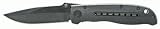 Folding Pocket Knife With Black Blade And A CNC Textured Aluminum Handle With Clip 4